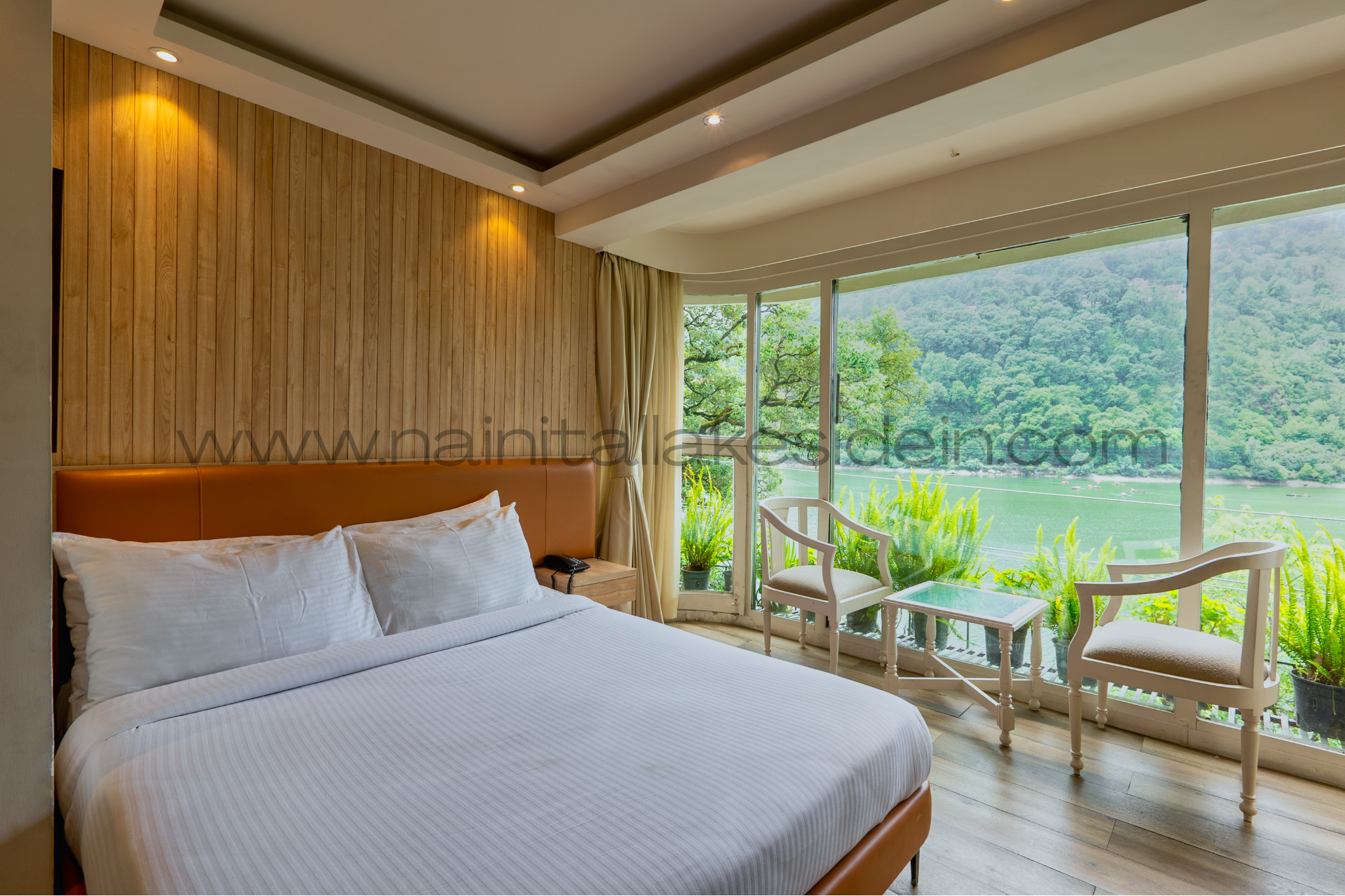 Naini Lake view from Maple Room window, LakeSide Inn